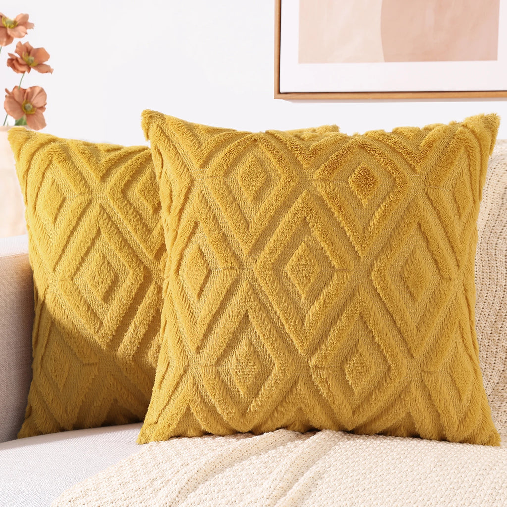 HAPIHAPPY Throw Pillow Covers Set of 2