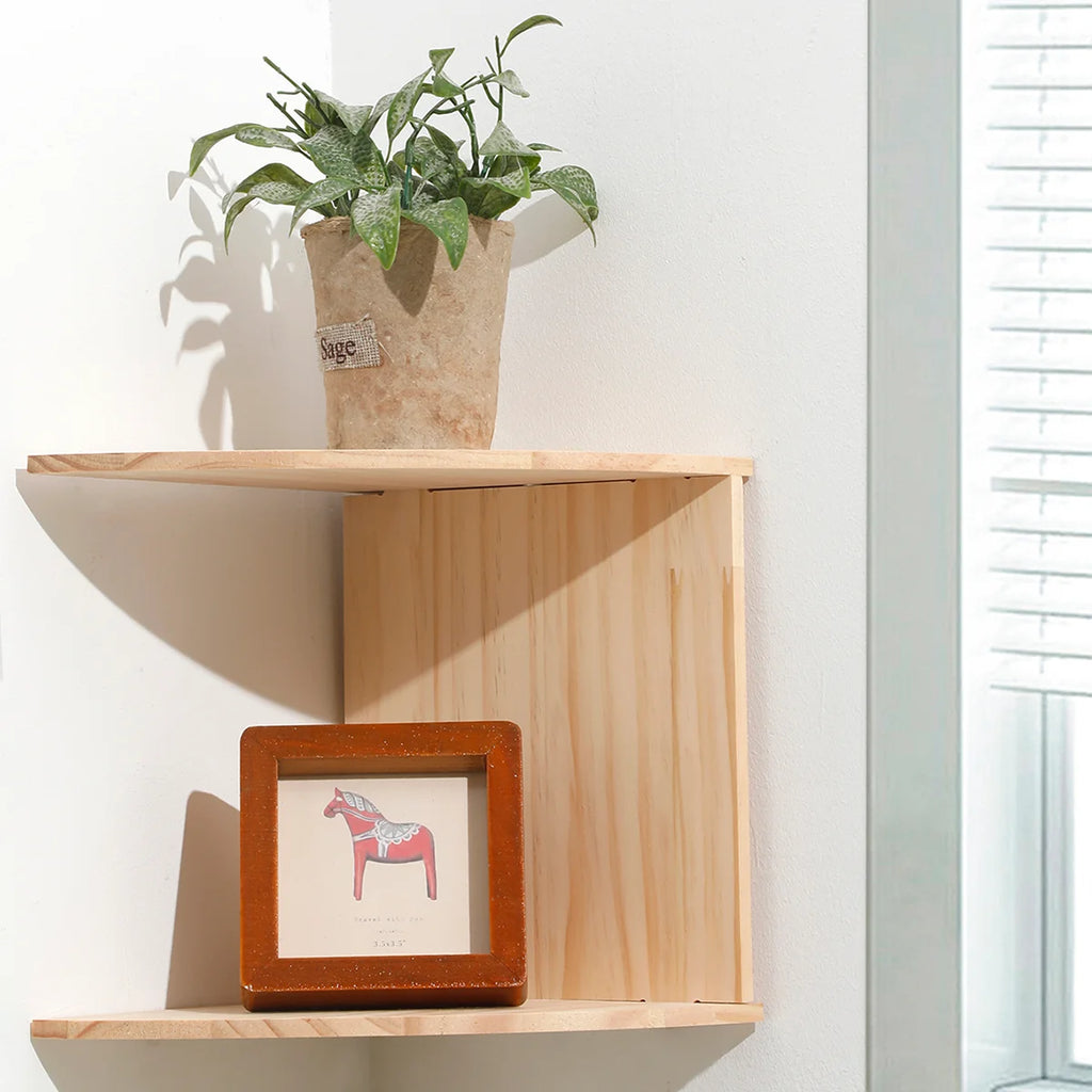2/4/5 Layers PVC Wooden Corner Shelf