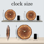 1pc wooden ring veneer wall clock