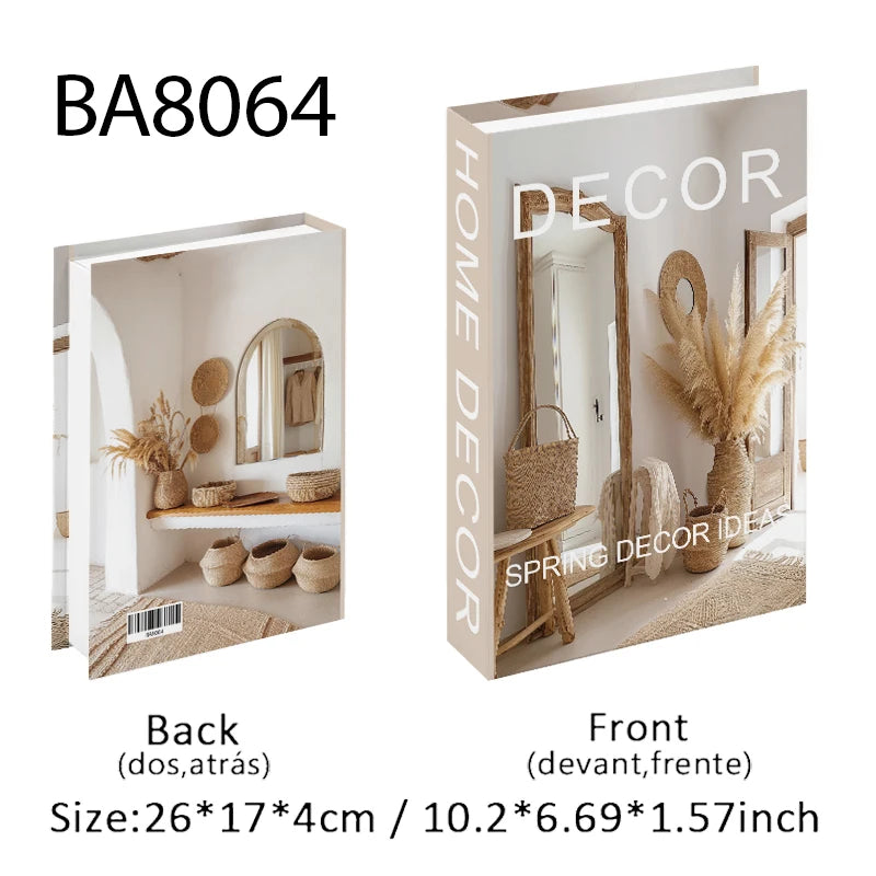 Fashion Paris Milan Luxe Fake book Decorative Books Storage Box