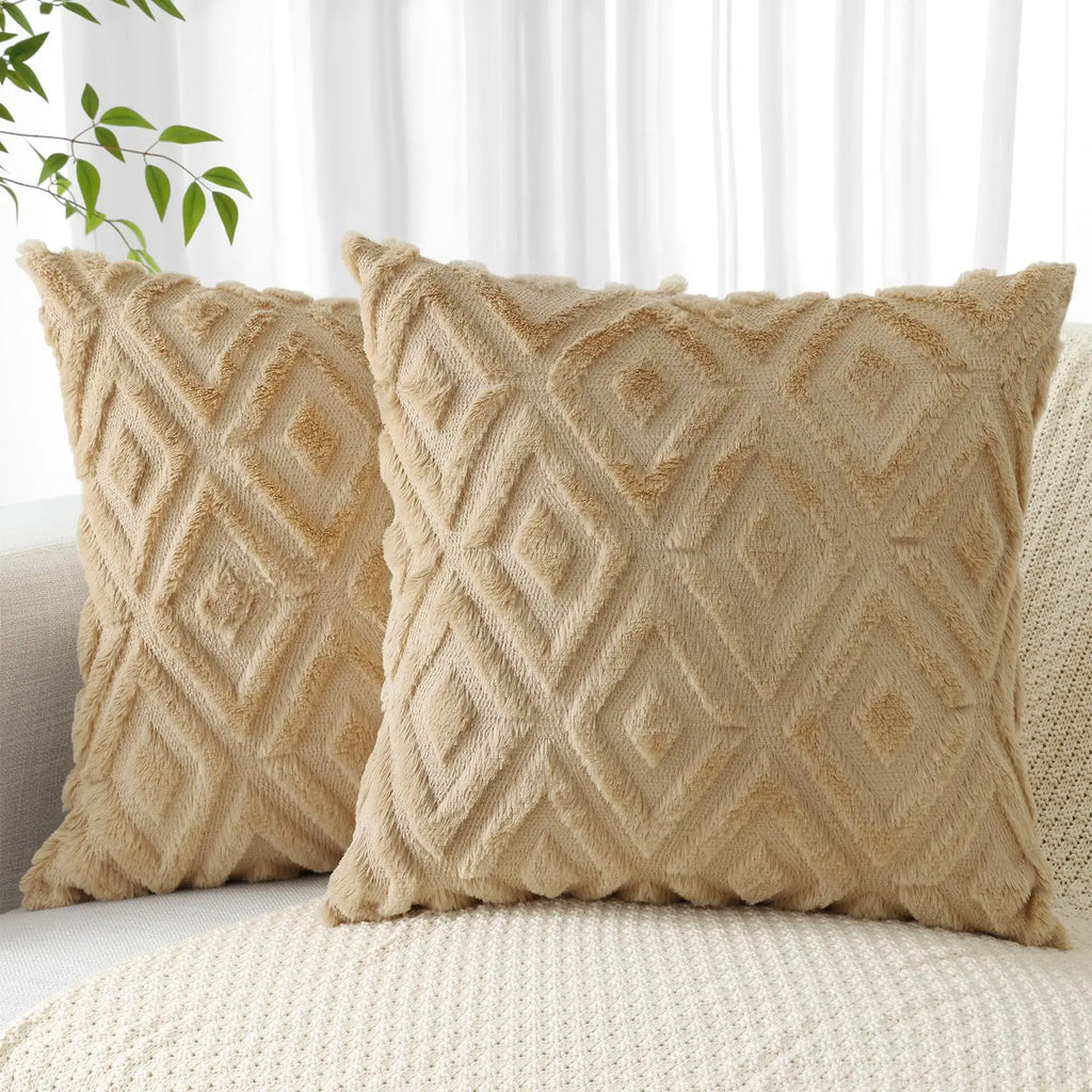 HAPIHAPPY Throw Pillow Covers Set of 2
