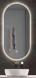 Oval Smart Mirror Defogging Bathroom Mirror with Light Led