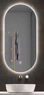 Oval Smart Mirror Defogging Bathroom Mirror with Light Led