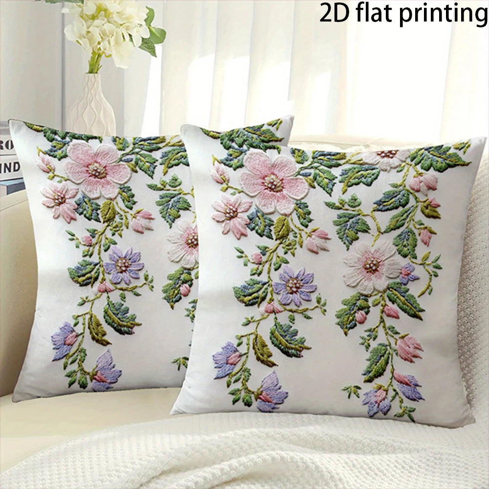 2pack Floral Embossed Style Throw Pillow Covers