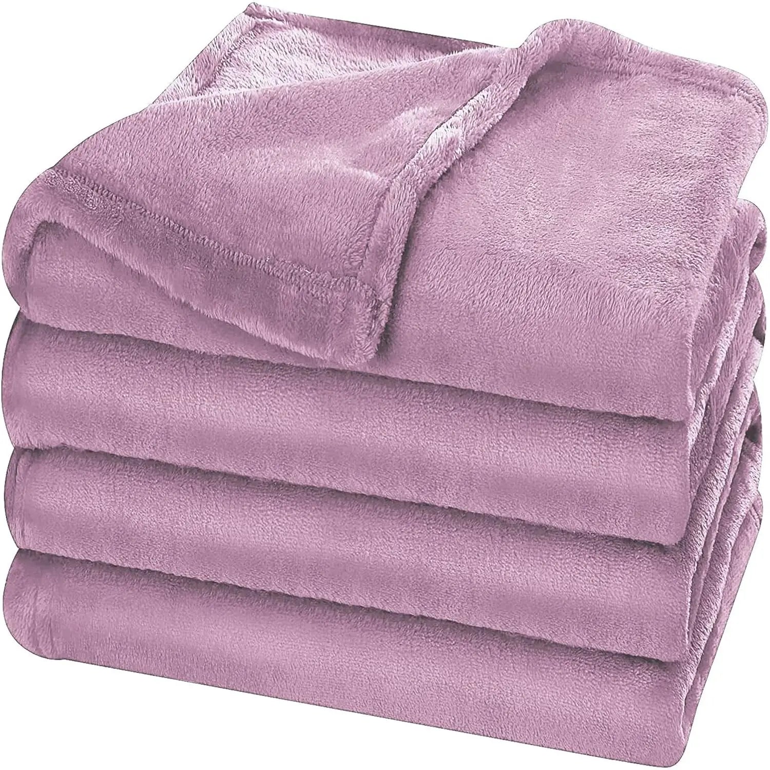 Fleece Blanket Grey Lightweight Blanket