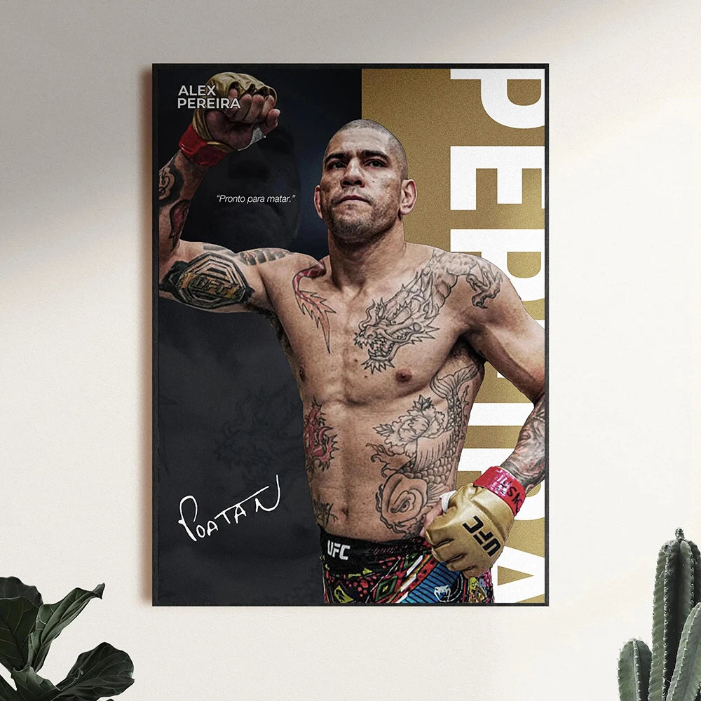 Famous Boxing Legends Poster UFC Inspirational ILIA TOPURIA Canvas Print
