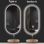 Oval Smart Mirror Defogging Bathroom Mirror with Light Led