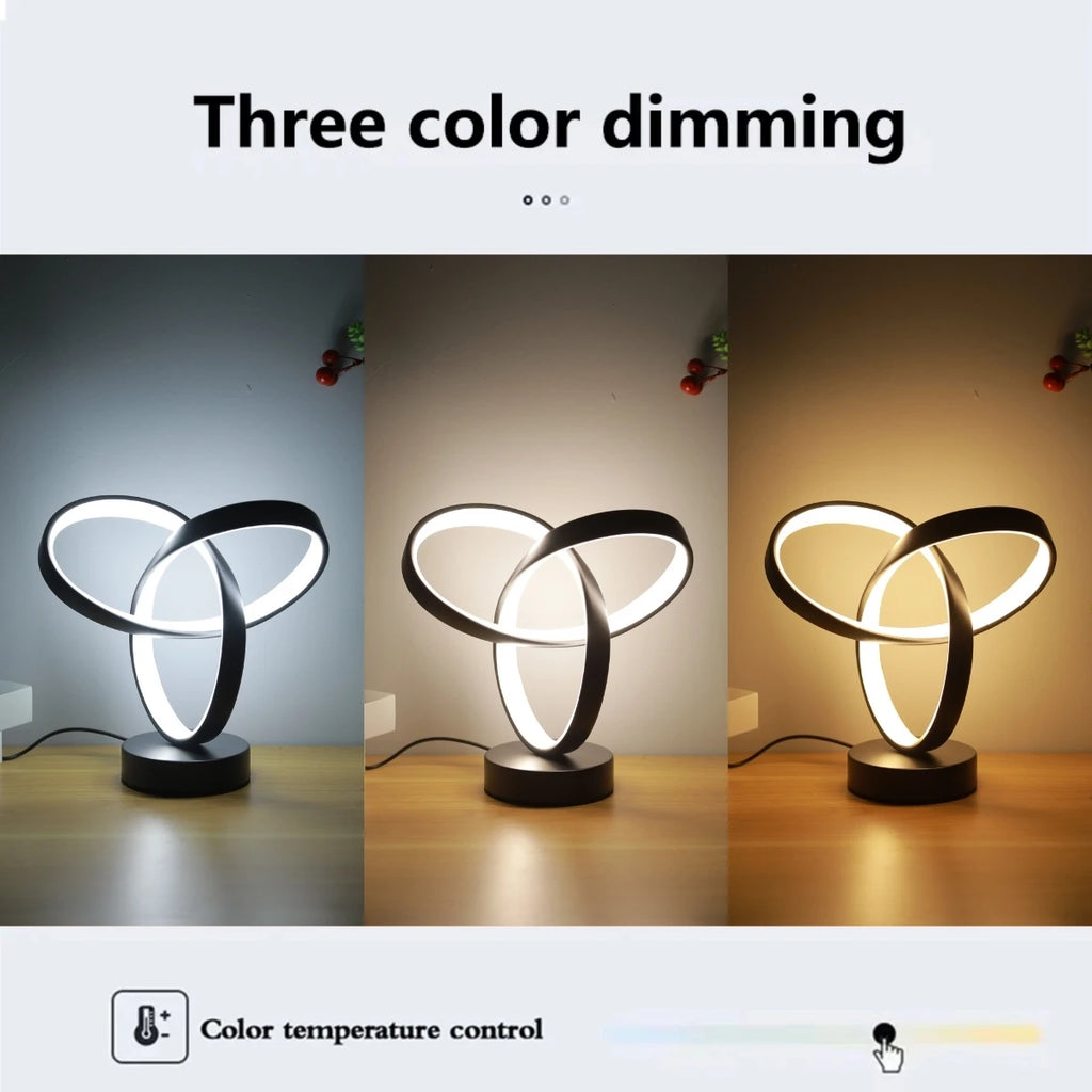 USB Creative Modern Art Desk Lamp Tri color Lighting