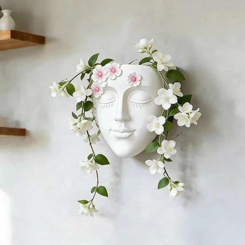 Classic Facial Flower Pot Head Wall Flower Pot