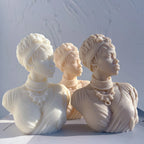 Afro Women Candle Mold African Female Goddess Bust Silicone