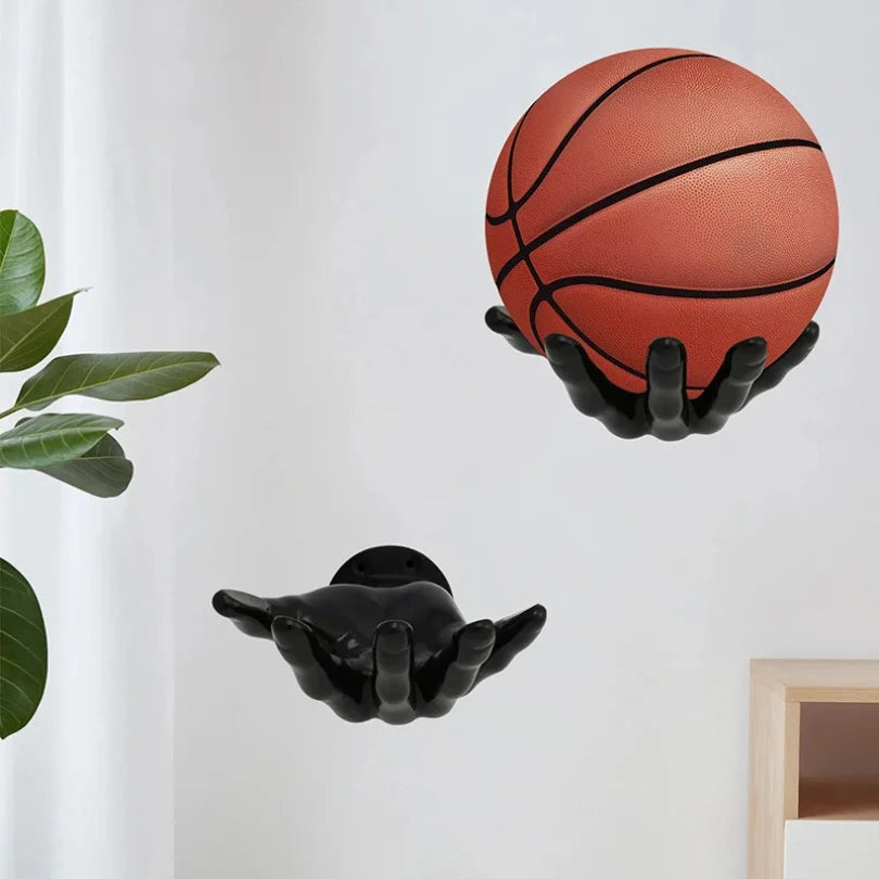 Basketball Storage Rack Wall Mounted Hand Shaped Ball Rack