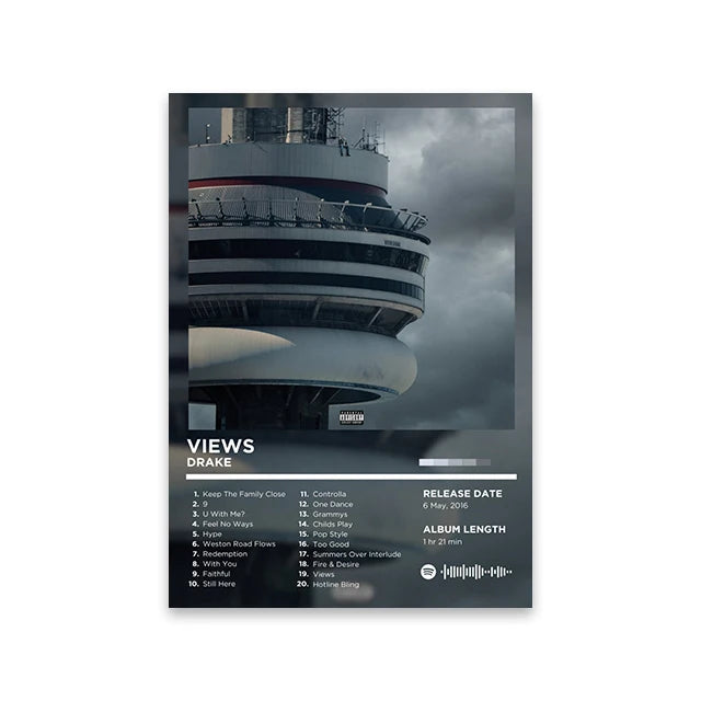Rapper Album Cover Retro Poster Music Canvas Wall Art Print