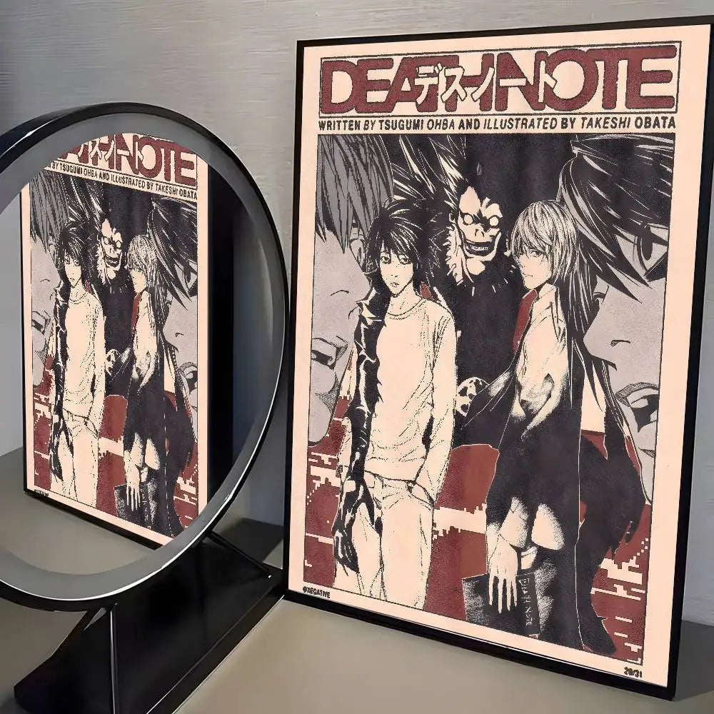 1pc Anime Death Note Classic Vintage poster art HD canvas