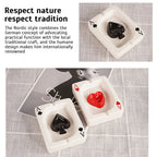 European Poker Ashtray Red Heart A Creative Porcelain Ashtray
