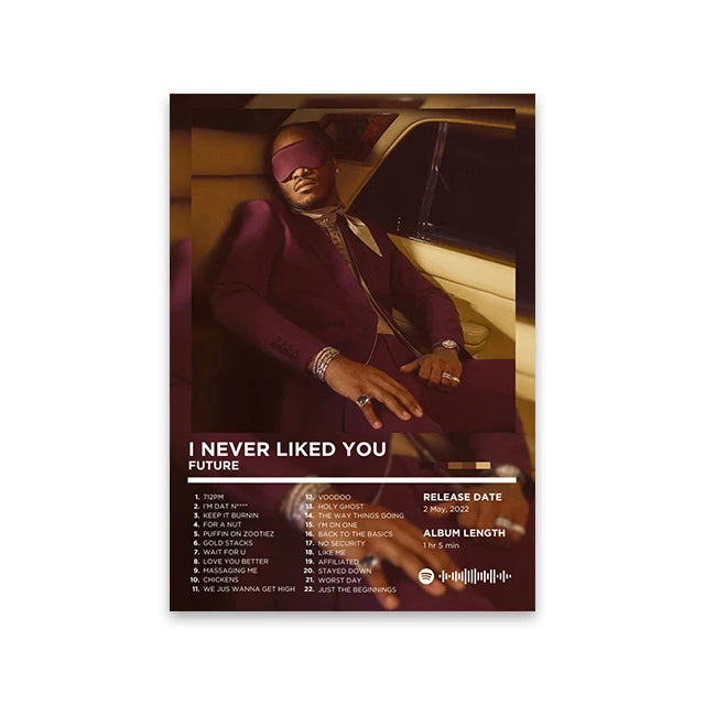 Rapper Album Cover Retro Poster Music Canvas Wall Art Print