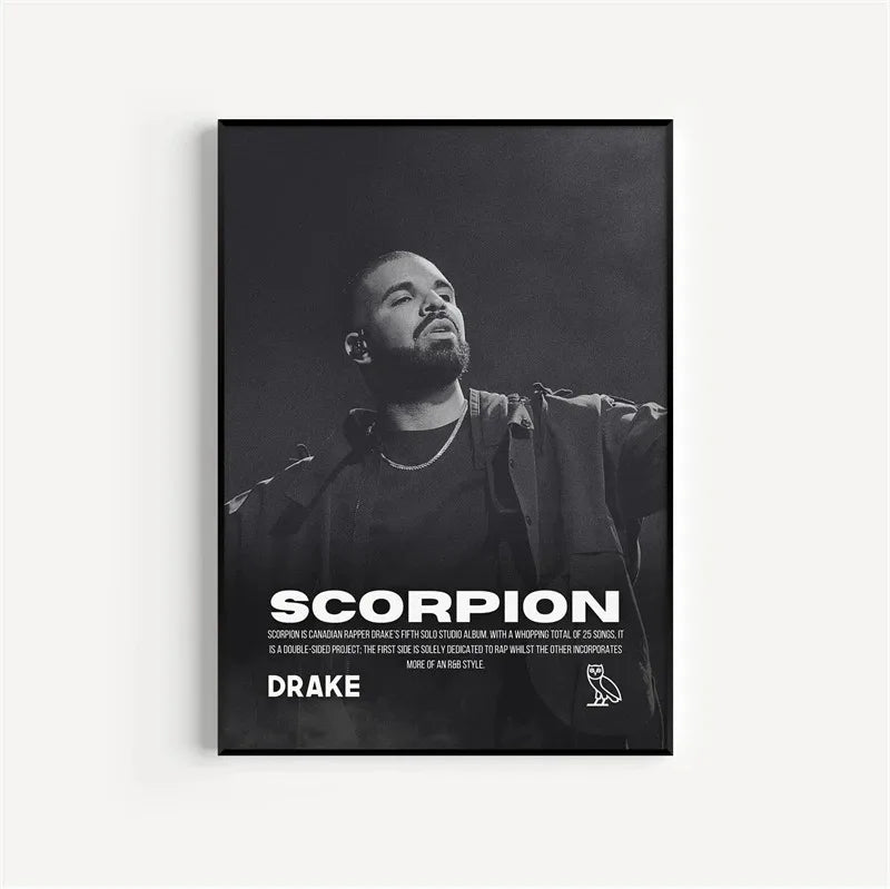 Black and White Drake Concert Cover Poster