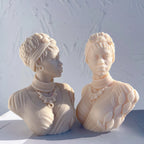 Afro Women Candle Mold African Female Goddess Bust Silicone