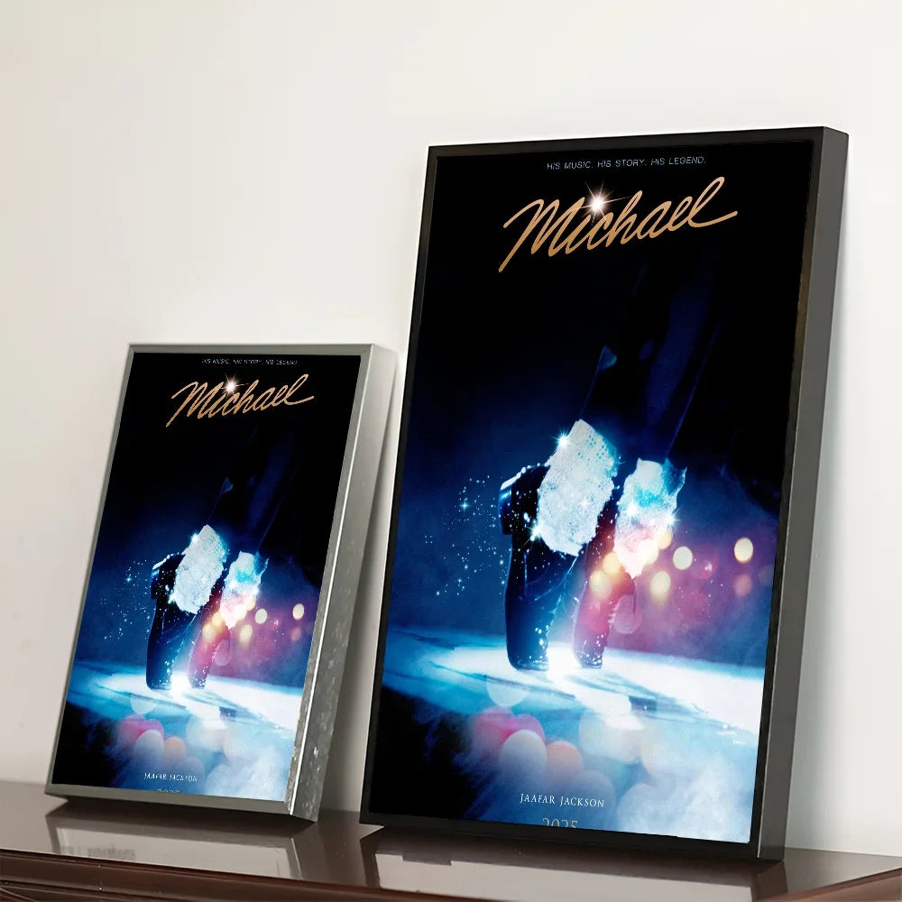 Michael Jackson Cartoon Pop Singer Wall Art, HD Canvas Print Poster