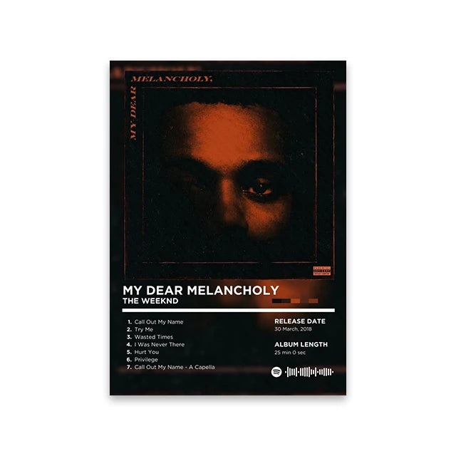Rapper Album Cover Retro Poster Music Canvas Wall Art Print