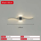 Long Strip LED Wall Lamp Modern Remote Control Dimming Living Roomdecor Wall Lamp
