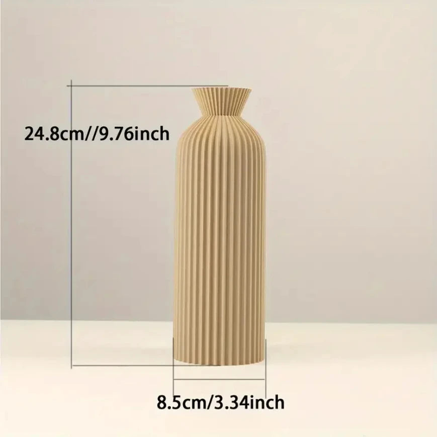 Elegant Plastic Vase in Black Perfect Boho Chic Accent Piece for Home Office Living Room