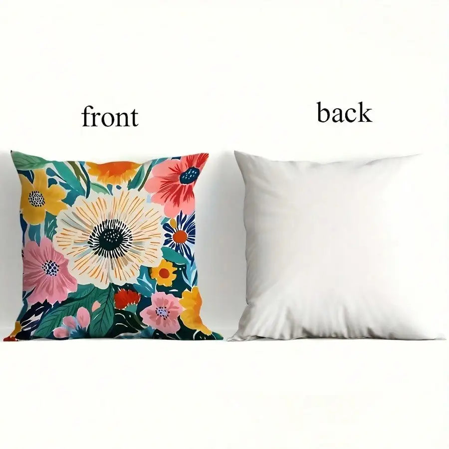 Indian floral elephant pattern pillow cover