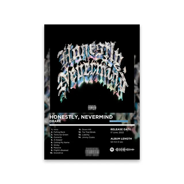 Rapper Album Cover Retro Poster Music Canvas Wall Art Print