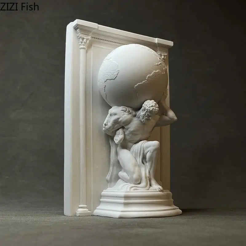 Hercules Mythical Figures Plaster Statue Desk Decoration