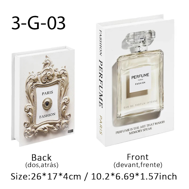 Luxury Perfume Fake Book Storage Box
