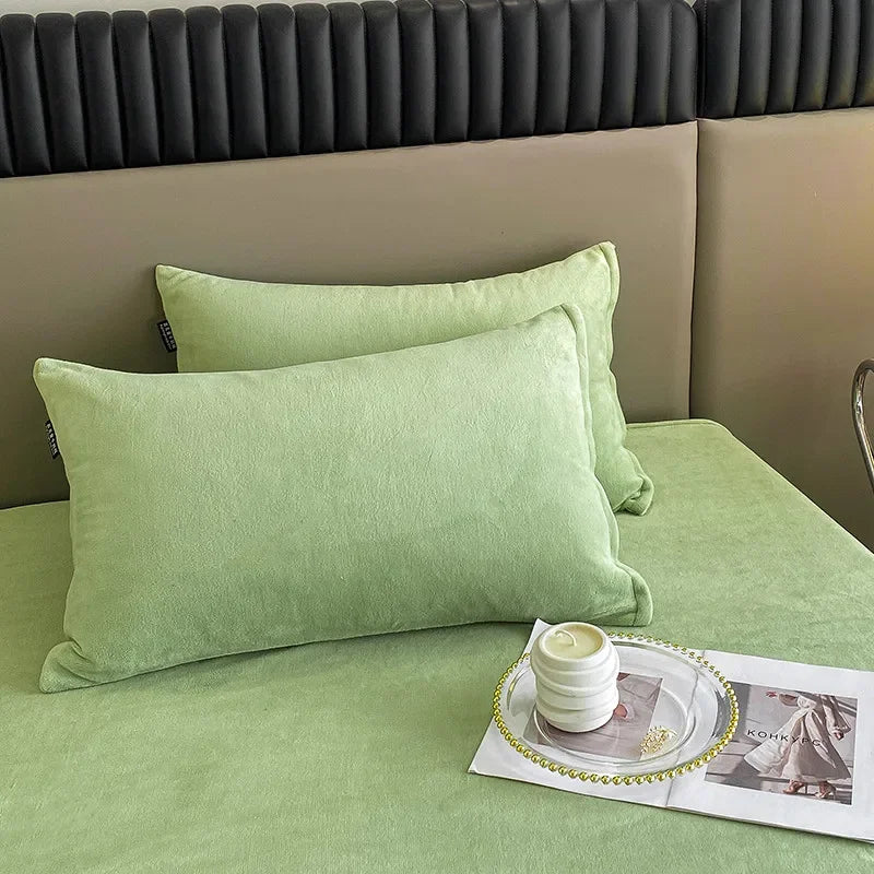 Velvet Fabric Pillowcase Bedding Sleeping Pillowcover
