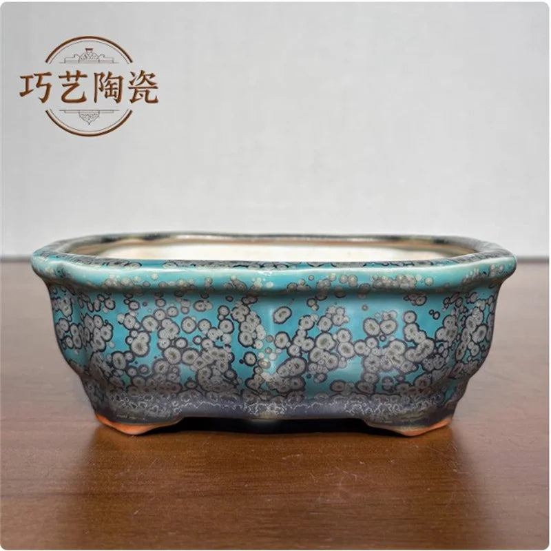 Porcelain Glazed Colorful Bonsai Pot