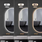 Oval Smart Mirror Defogging Bathroom Mirror with Light Led