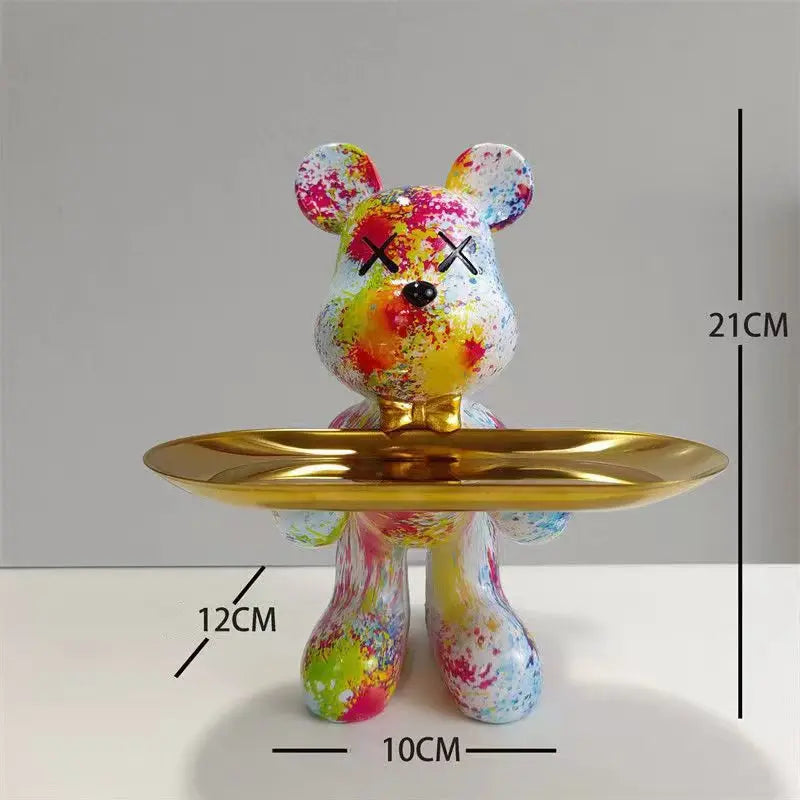 21cm Graffiti Bear Ornament Figurine