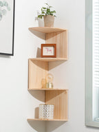 2/4/5 Layers PVC Wooden Corner Shelf
