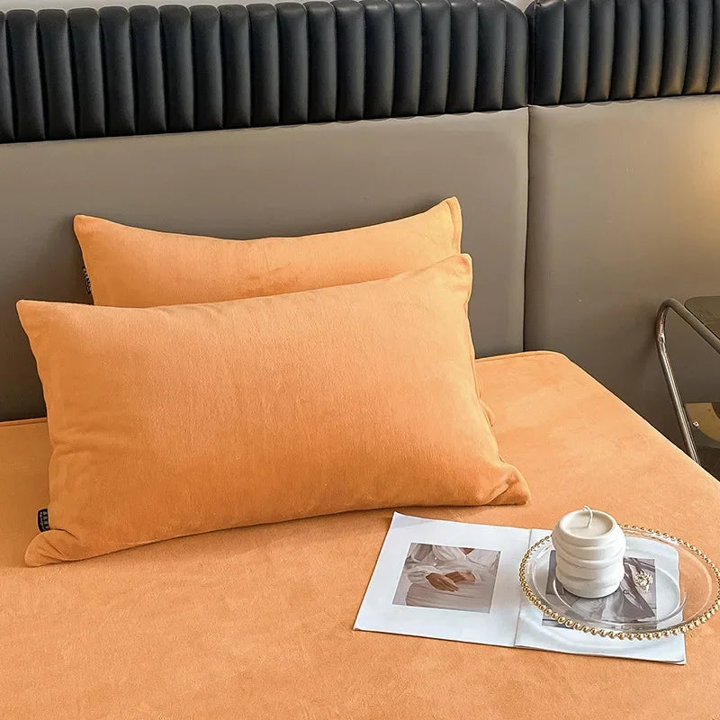 Velvet Fabric Pillowcase Bedding Sleeping Pillowcover
