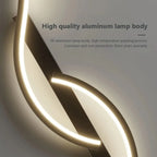 Long Strip LED Wall Lamp Modern Remote Control Dimming Living Roomdecor Wall Lamp