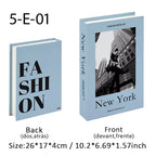 Fashion Paris Milan Luxe Fake book Decorative Books Storage Box