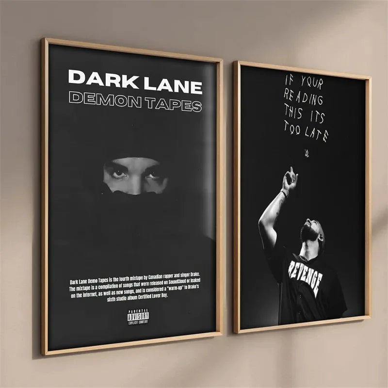 Black and White Drake Concert Cover Poster