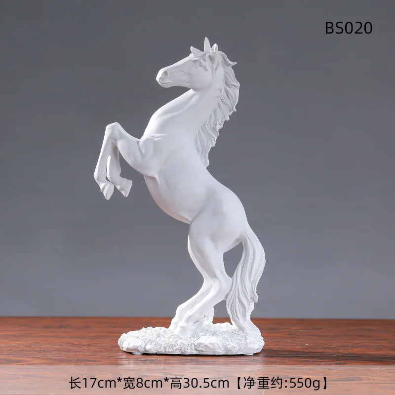 European Style Home Resin Victory Horse Statue