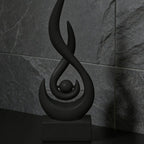 Piece Set of Black Flame-Shaped Ornaments