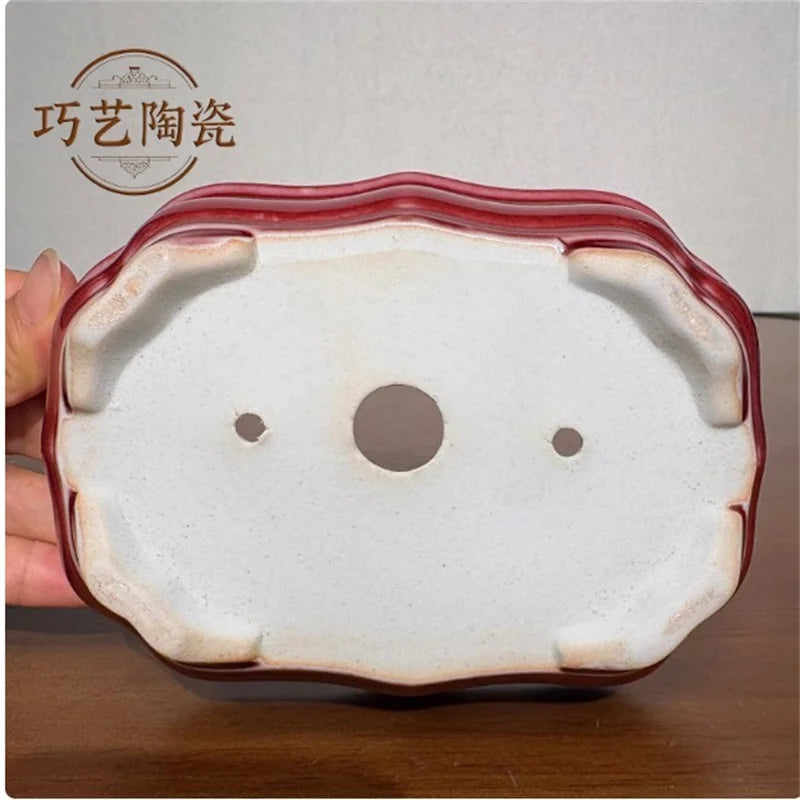 Porcelain Glazed Colorful Bonsai Pot