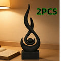 Piece Set of Black Flame-Shaped Ornaments
