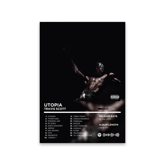 Rapper Album Cover Retro Poster Music Canvas Wall Art Print