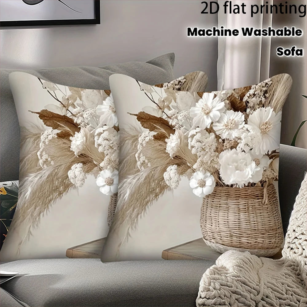 2pack Floral Embossed Style Throw Pillow Covers