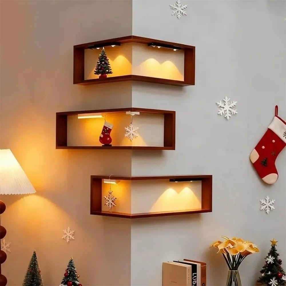 Space Saving 90 Degree Corner Wall Shelf