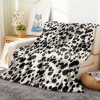 Throw Leopard pattern arts Cow skin pattern Flannel Blanket