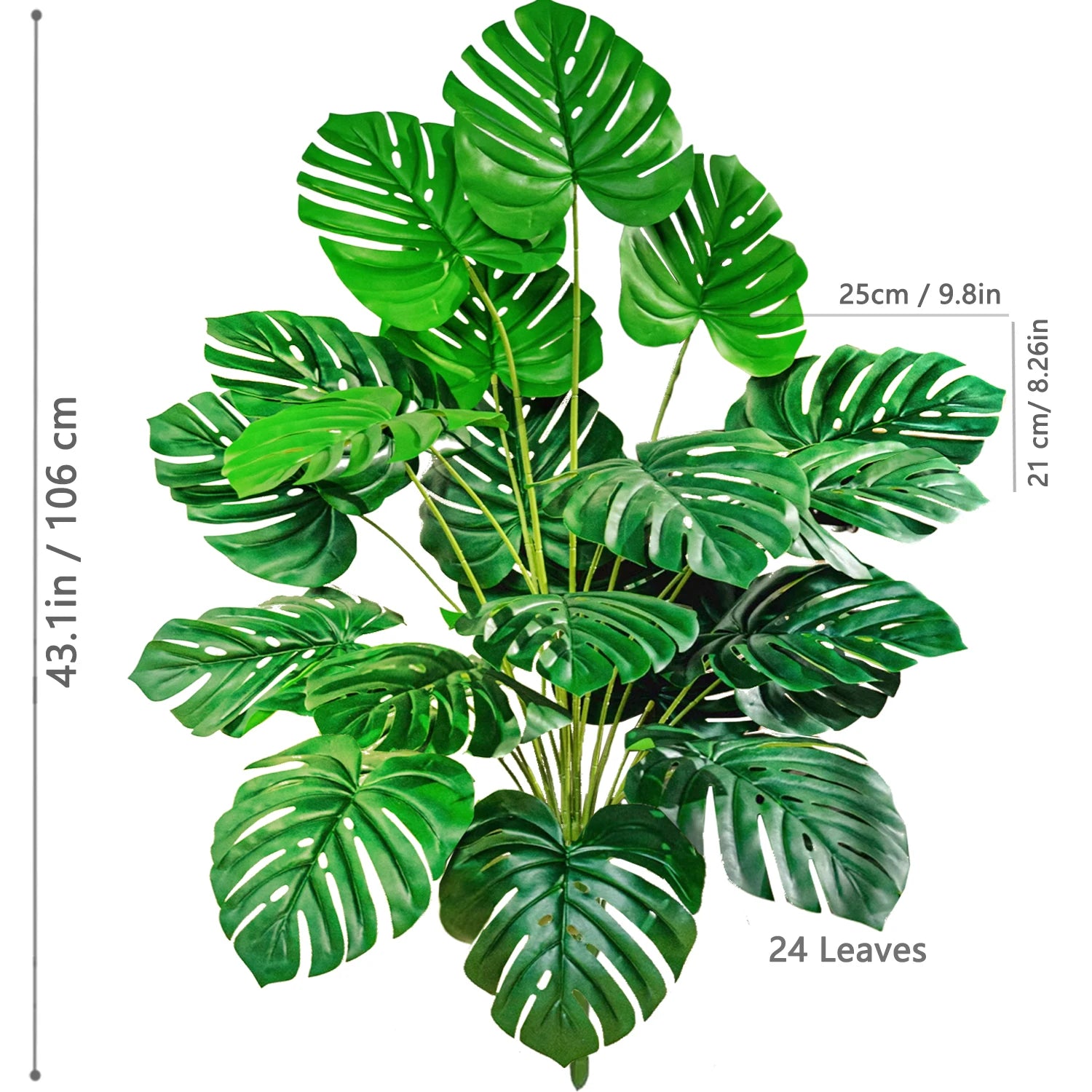 Artificial Monstera Plant Fake Palm Tree