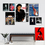 Michael Jackson Cartoon Pop Singer Wall Art, HD Canvas Print Poster