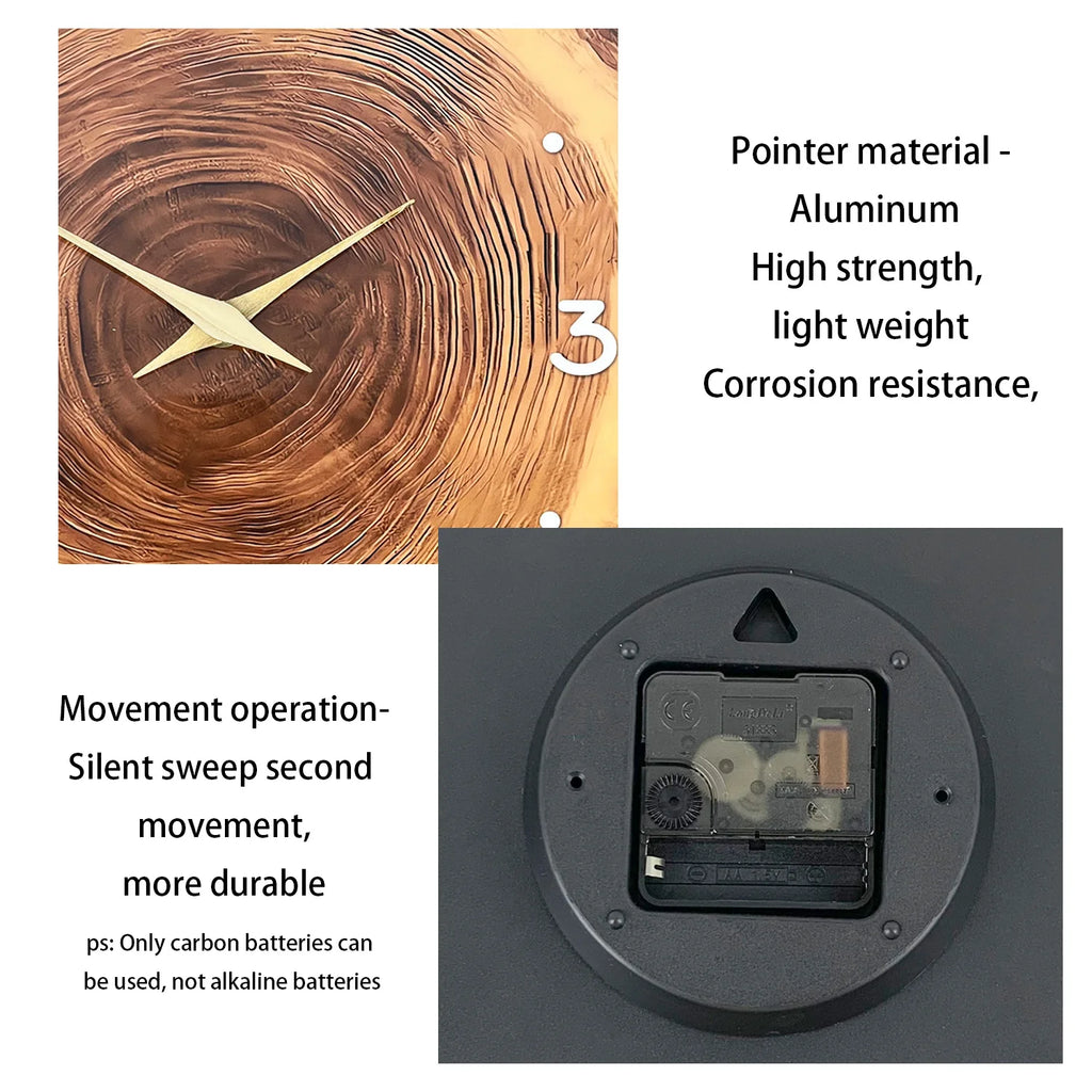 1pc wooden ring veneer wall clock