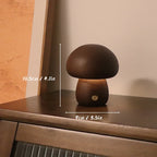 Wooden Mushrooms Night Light Touch Switch Bedroom Bedside Table Lamp